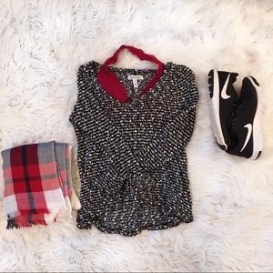 black and white aero sweater